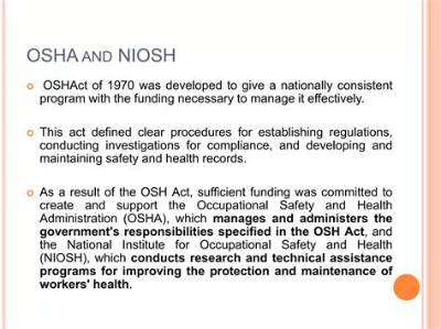 Did Osha Create Niosh?