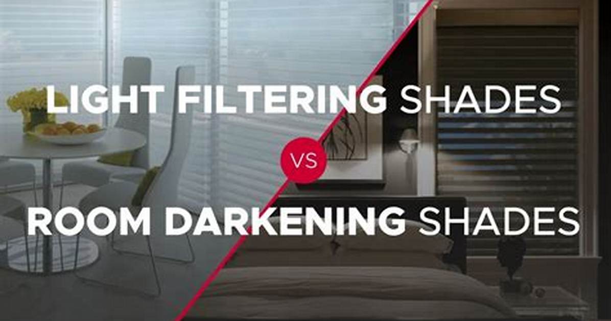 Difference Between a Light Filtering Shade Room