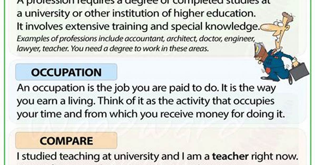 Difference Between Occupation And