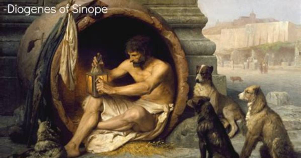 Diogenes I Threw My Cup Away When I Saw a Child Drinking from His Hands at The