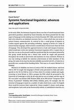 Discoveries in Systemic Functional Linguistics