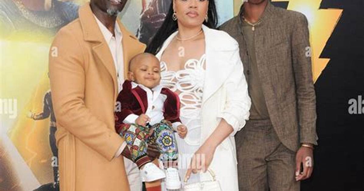 Djimon Hounsou Fiance Ri’za Marie and Children
