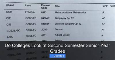 Do Colleges Look at Senior Year Grades?