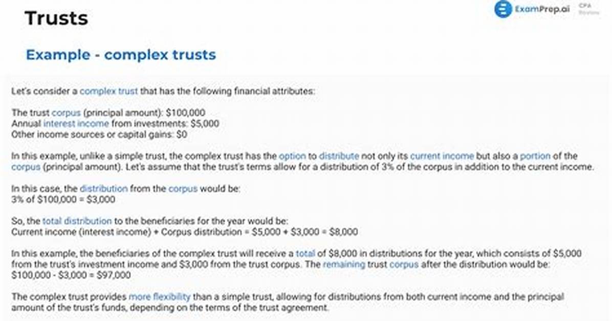 Do Complex Trusts Require Distributions?