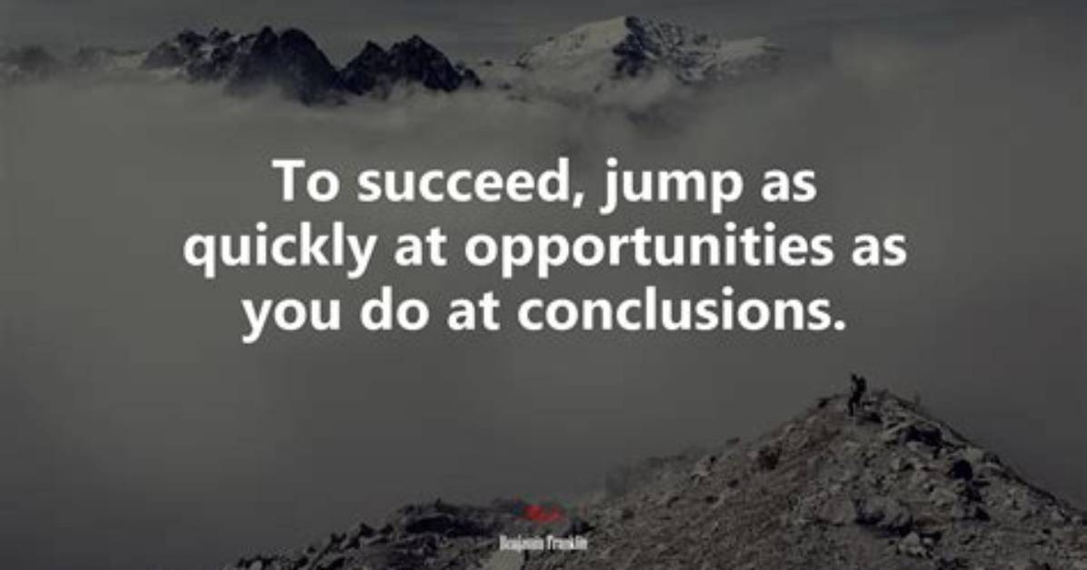 Do Not Jump to Conclusions?