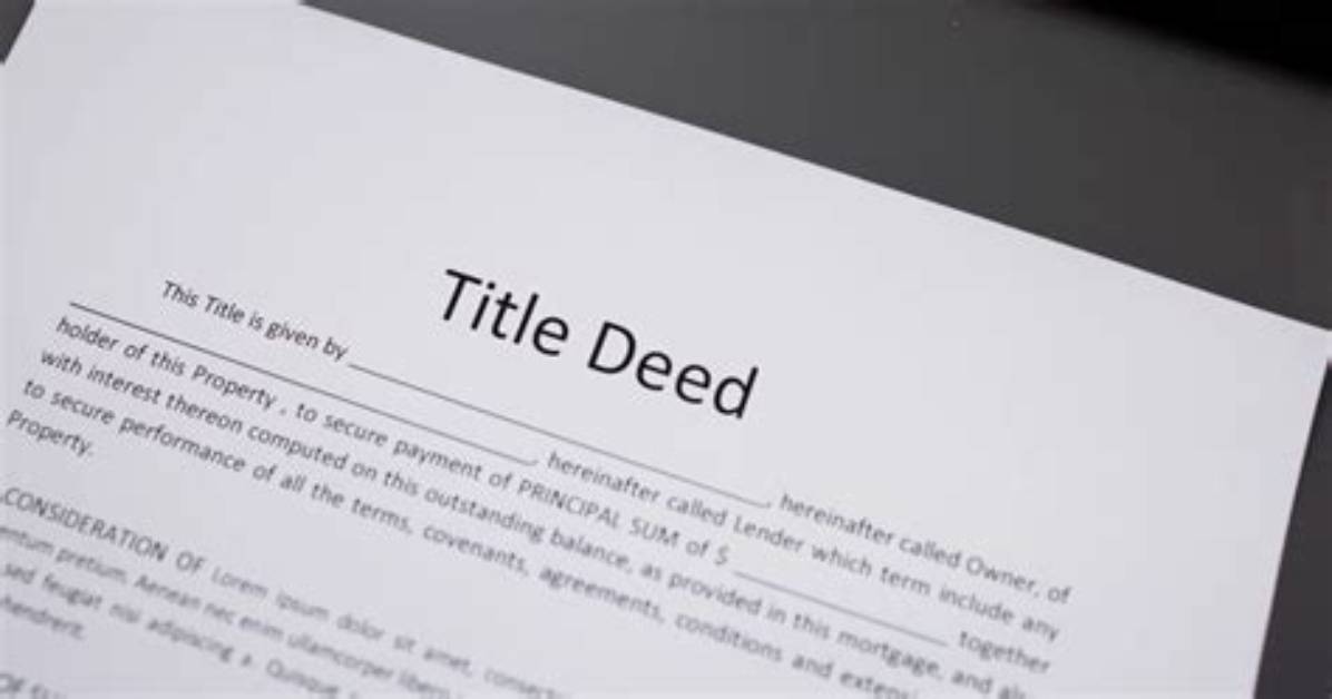 Do Title Deeds Still Exist?