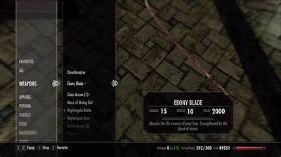 Does Blade Use the Ebony Blade?