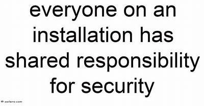 Does Everyone on an Installation Has Shared Responsibility?