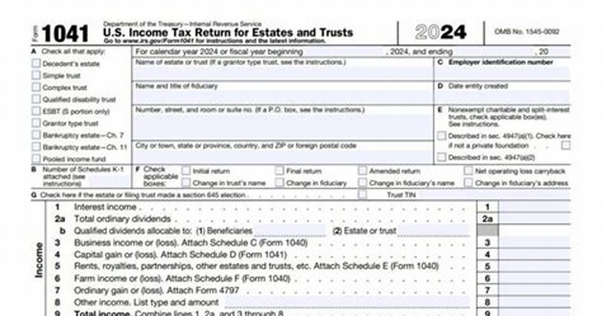 Does Form 1041 Have to Be Filed Every Year?