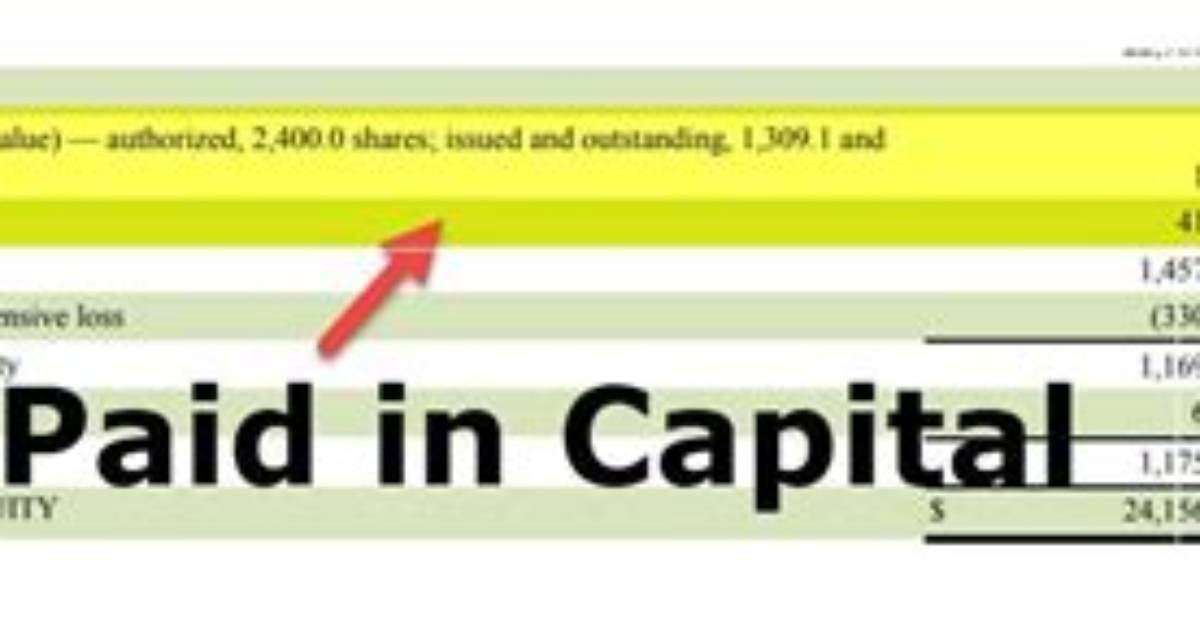 Does Paid in Capital Increase Aaa?