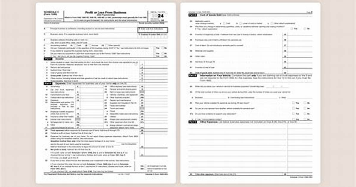 Does Schedule C Require Balance Sheet?