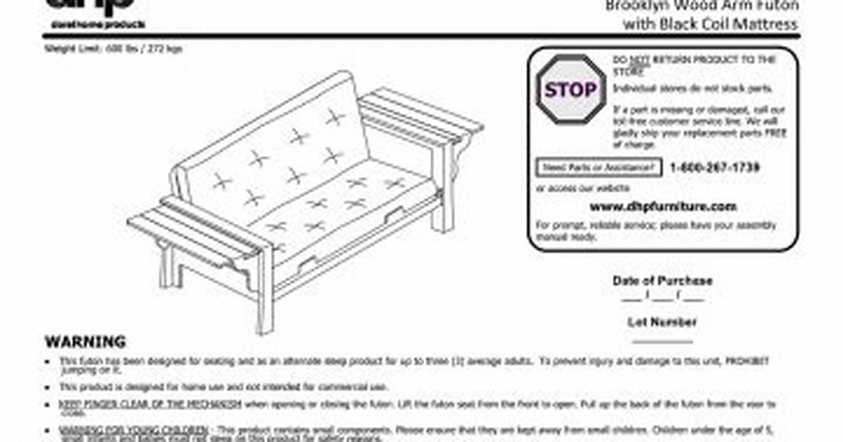 Dorel Futon Assembly