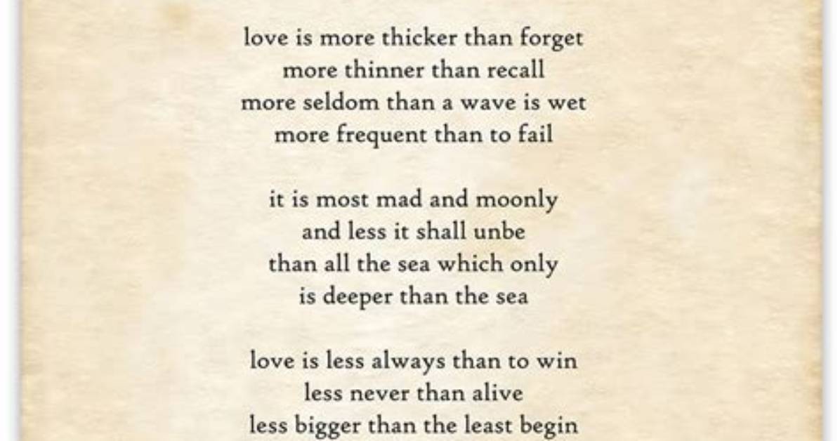 E E Cummings Be of Love a Little More Careful Than Of