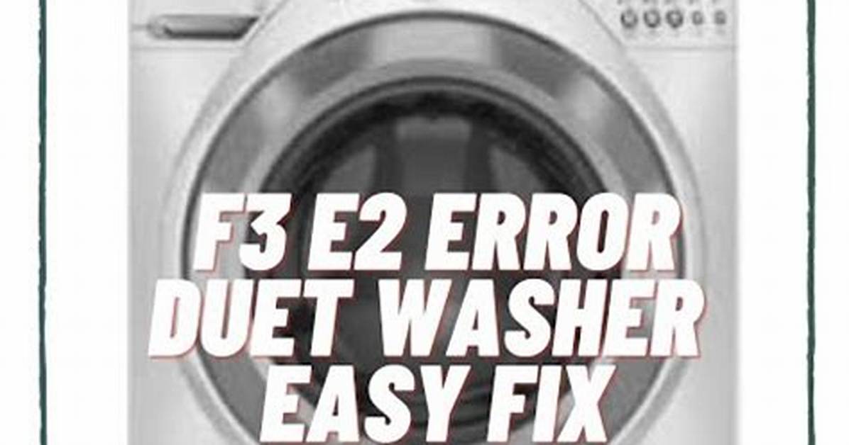 E2 F3 Error on My Whirlpool