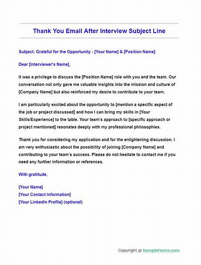 Email Interview Thank You Subject Line: Best Practices and Tips