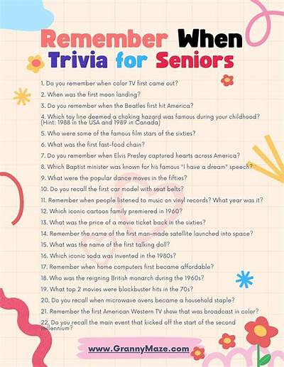 Engaging Quiz for Old People: Fun and Stimulating Activities