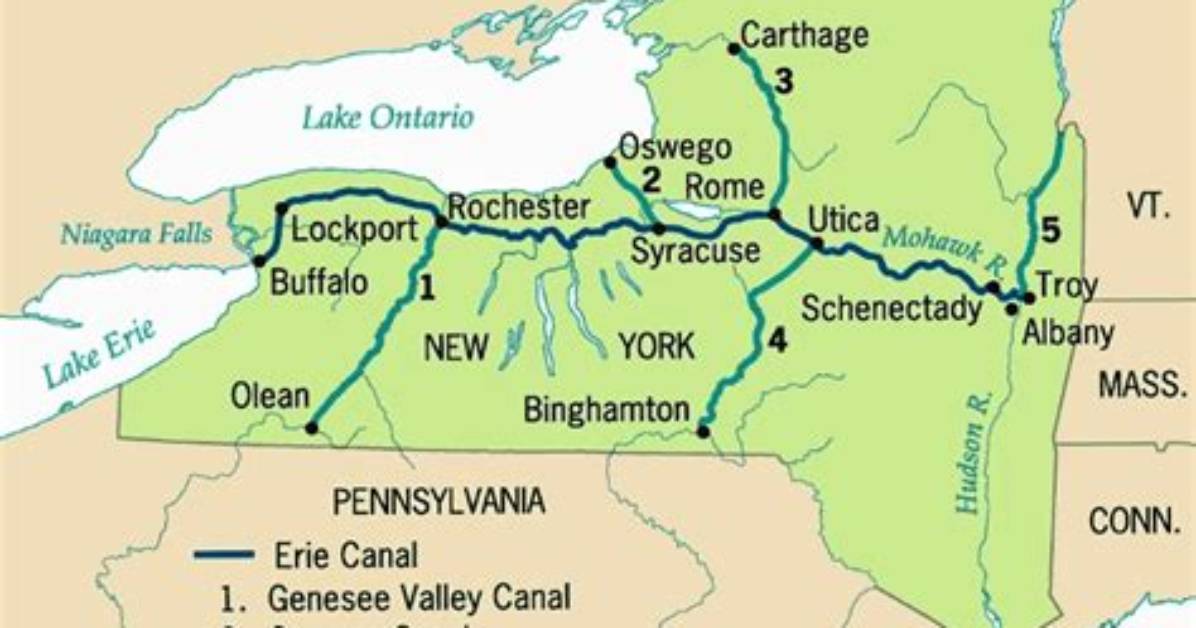 Erie Canal Connects What Bodies of Water