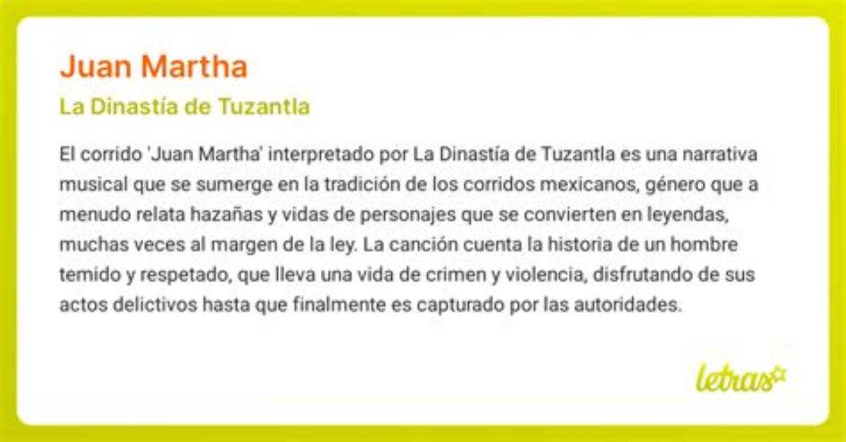 Exploring the Meaning of Juan Martha: English Lyrics Translation
