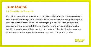 Exploring the Meaning of Juan Martha: English Lyrics Translation