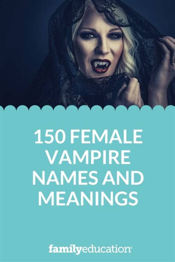 Female Vampire Names and Meanings