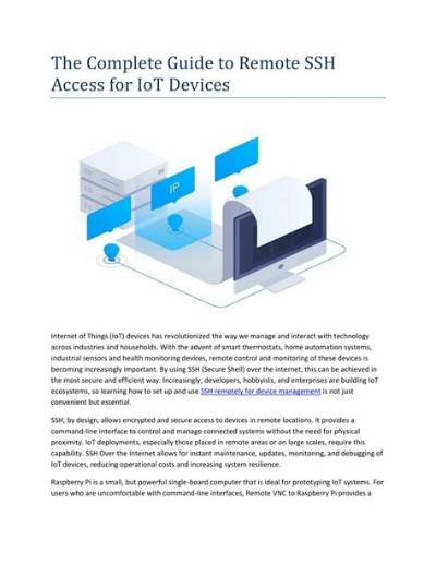 Free Ssh Remote Access for Iot: the Ultimate Guide to Secure Connectivity