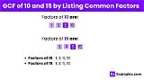 Gcf of 10 and 5