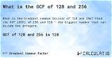 Gcf of 256 and 126