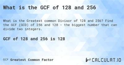 Gcf of 256 and 126