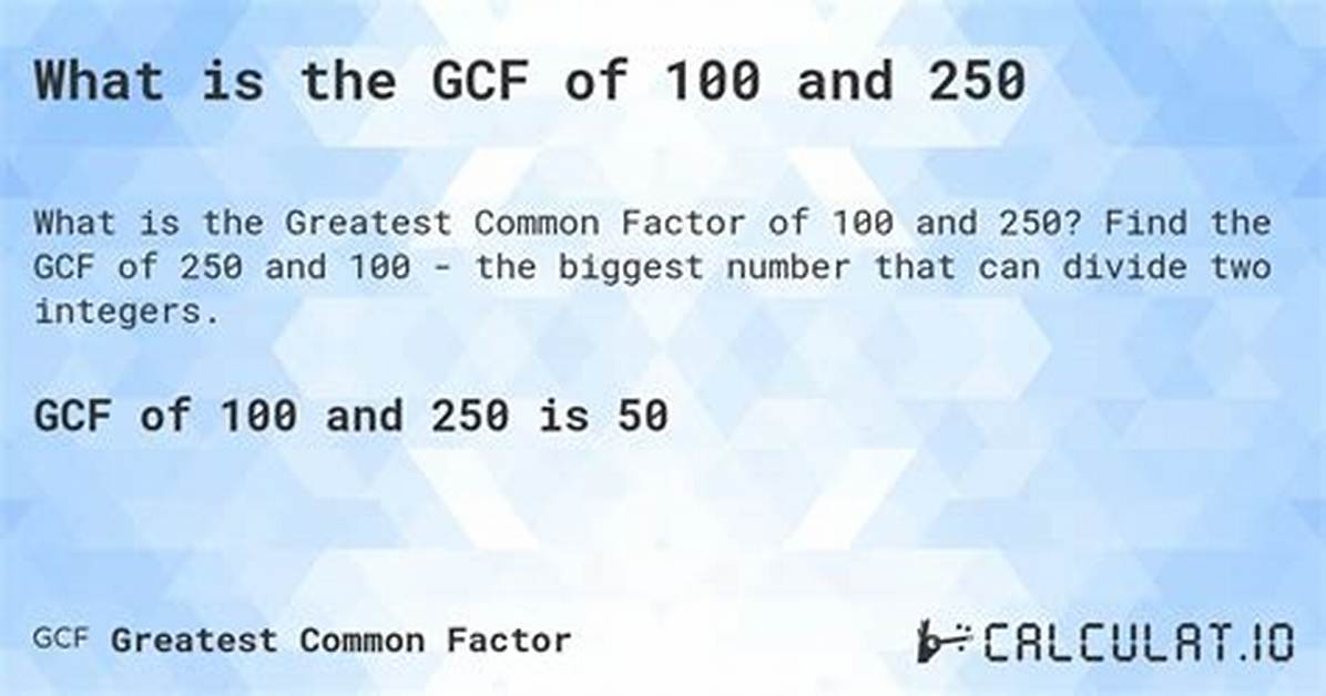 Gcf of 315 and 100