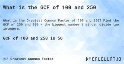 Gcf of 315 and 100