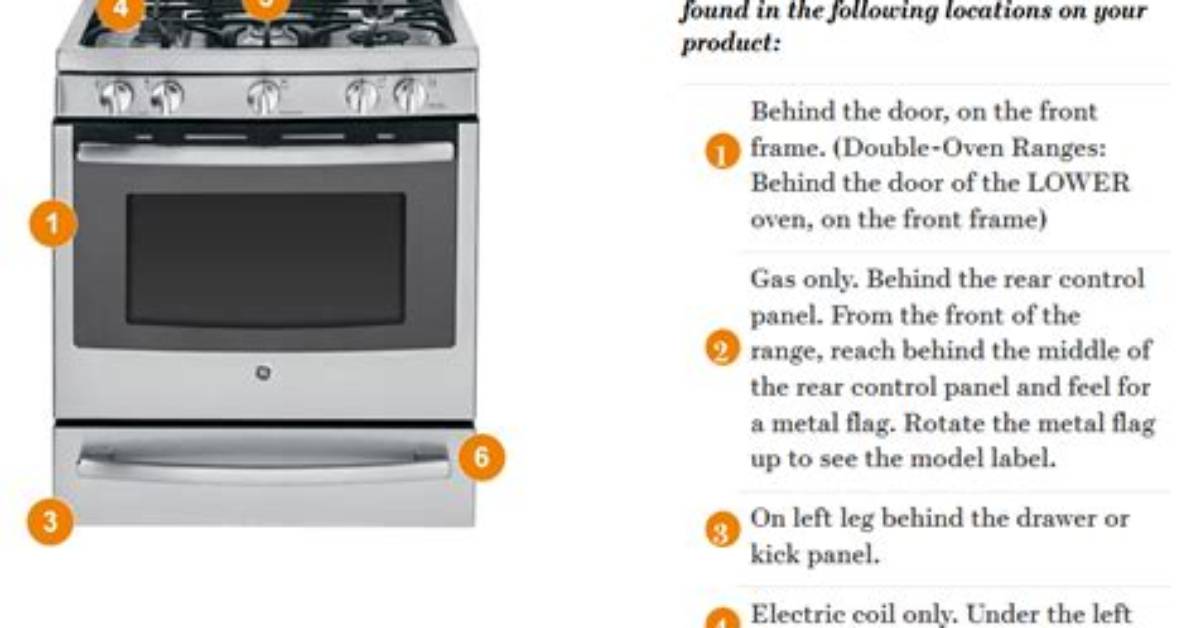 Ge Oven Model Numbers