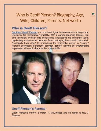 Geoff Pierson Net Worth