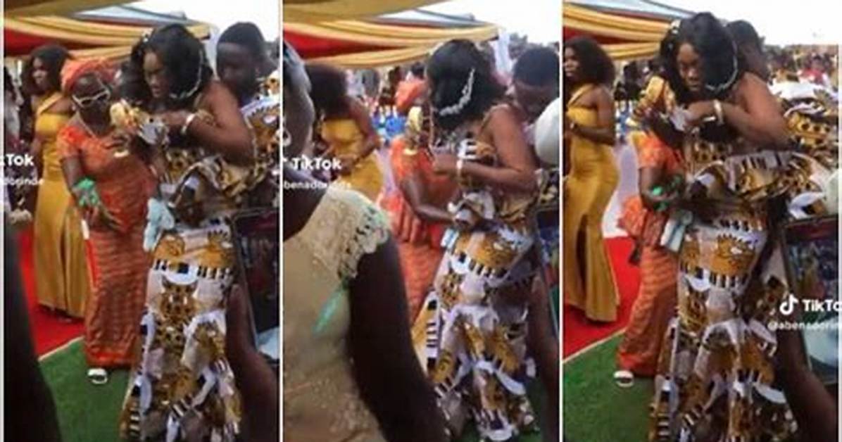 God Have Mercy Woman Rubs Bride S Stomach on Wedding Day as She Dances Caught On