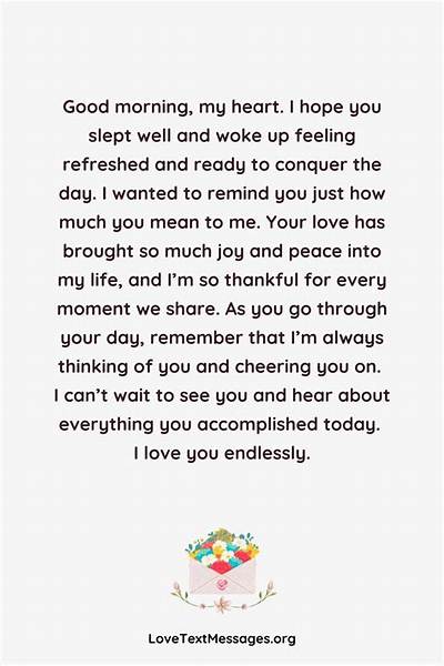 Good Morning Love Letter for Her: a Touch of Romance to Start the Day