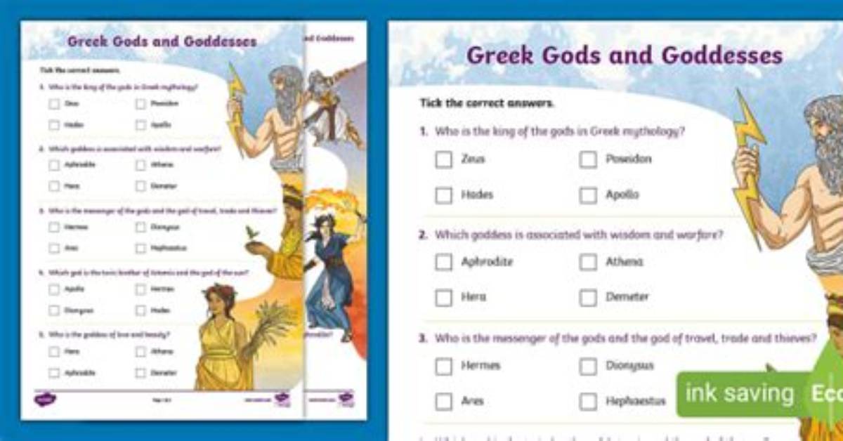 Greek Mythology Quiz Which God Are You