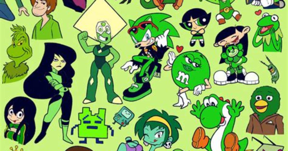 Green Cartoon Characters Female