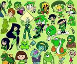Green Cartoon Characters Female