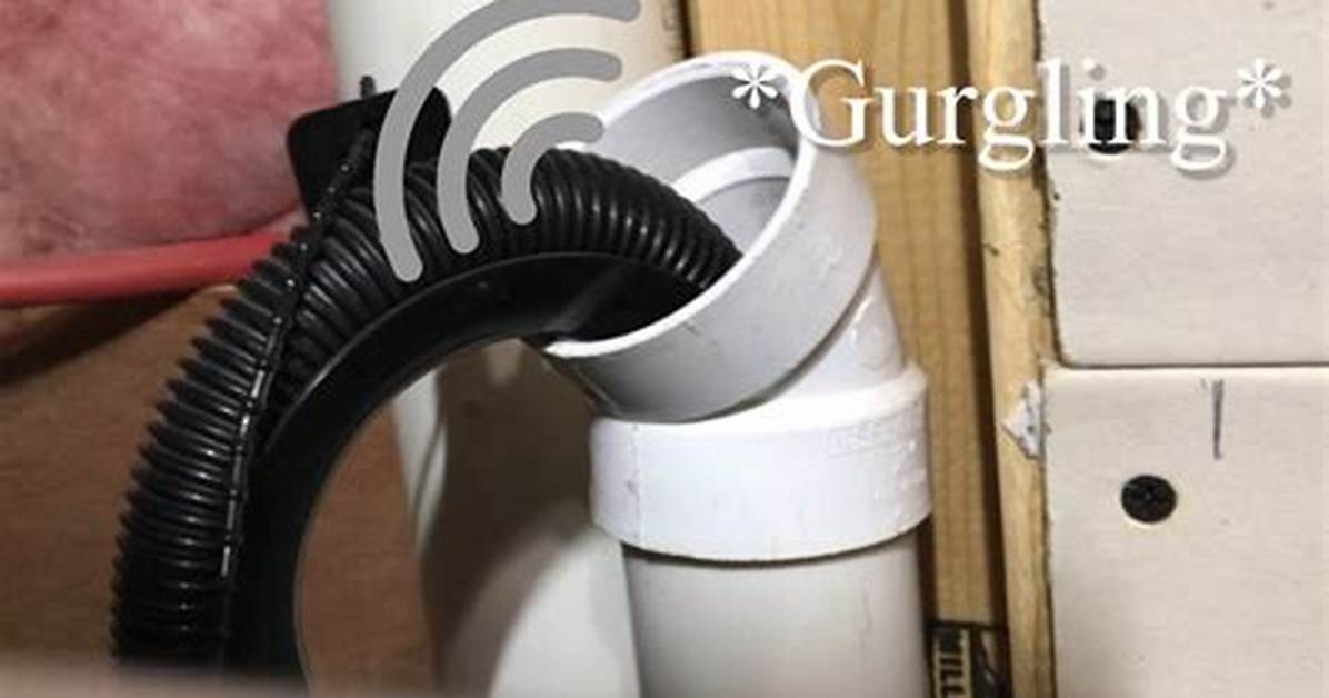 Gurgling Sounds When a Washing Machine