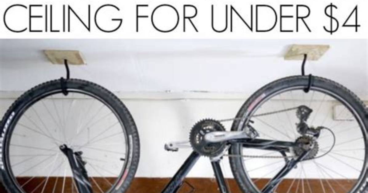 Hang Bike from Ceiling in 4 Steps in Your Garage