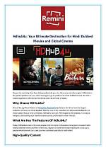 Hdhub4U2024 Movies: Your Ultimate Destination for High-Quality Movie Streaming