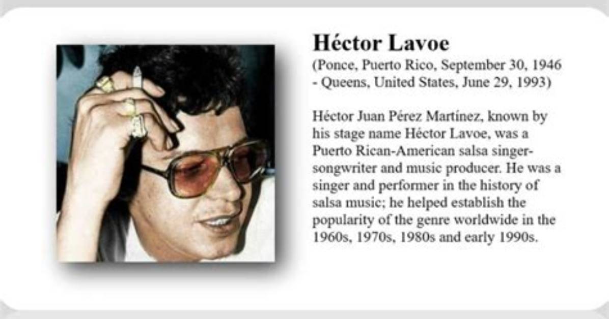 Hector Lavoe Age, Facts, Wikipedia, Who, Nationality, Biography