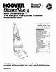 Hoover Steam Vac Legacy Carpet Cleaner Instructions