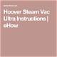 Hoover Steam Vac Ultra Instructions
