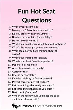 Hot Seat Game Questions: Ignite Fun and Laughter with Engaging Conversations
