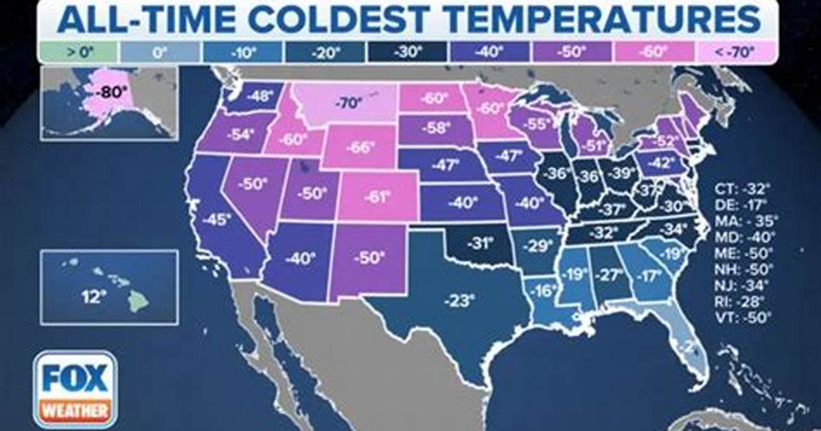 Hottest and Coldest Temperatures Ever in Washington Dc on December 31
