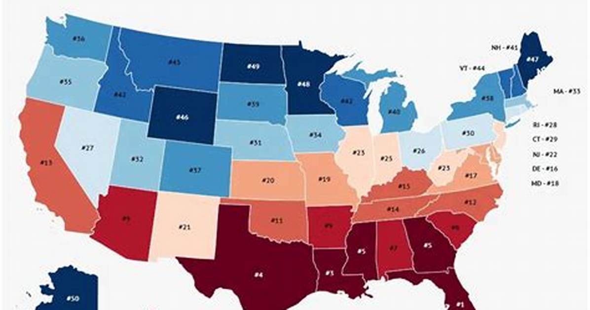 Hottest States in Usa