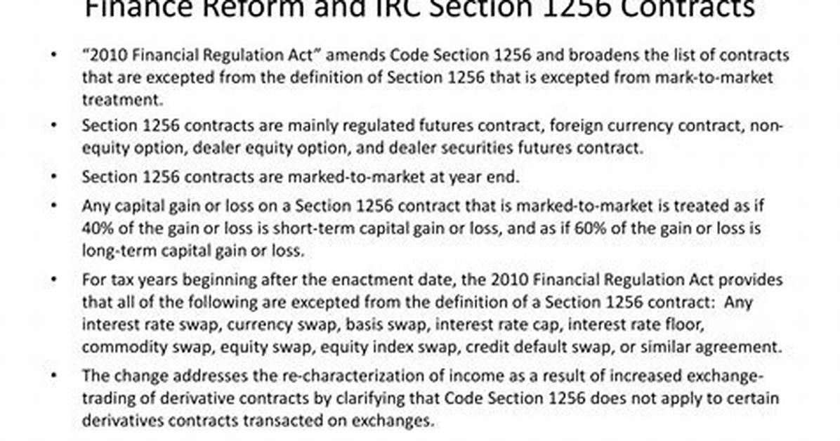 How Are Section 1256 Contracts Taxed?