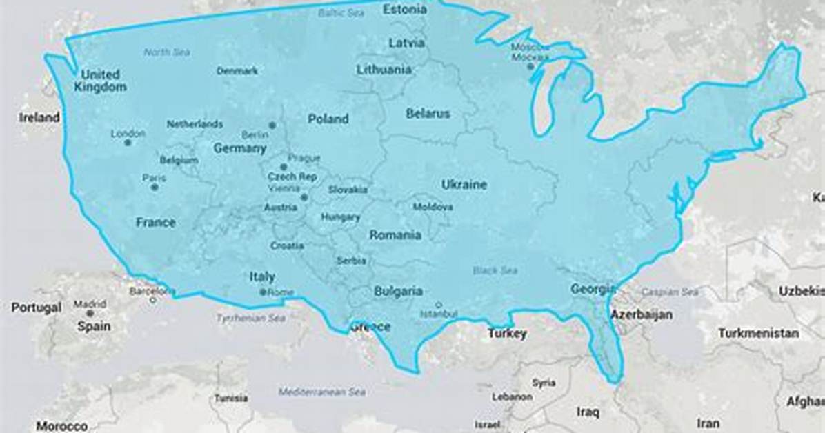 How Big Is America Compared to Europe