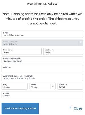 How Can I Change My Shipping Address?