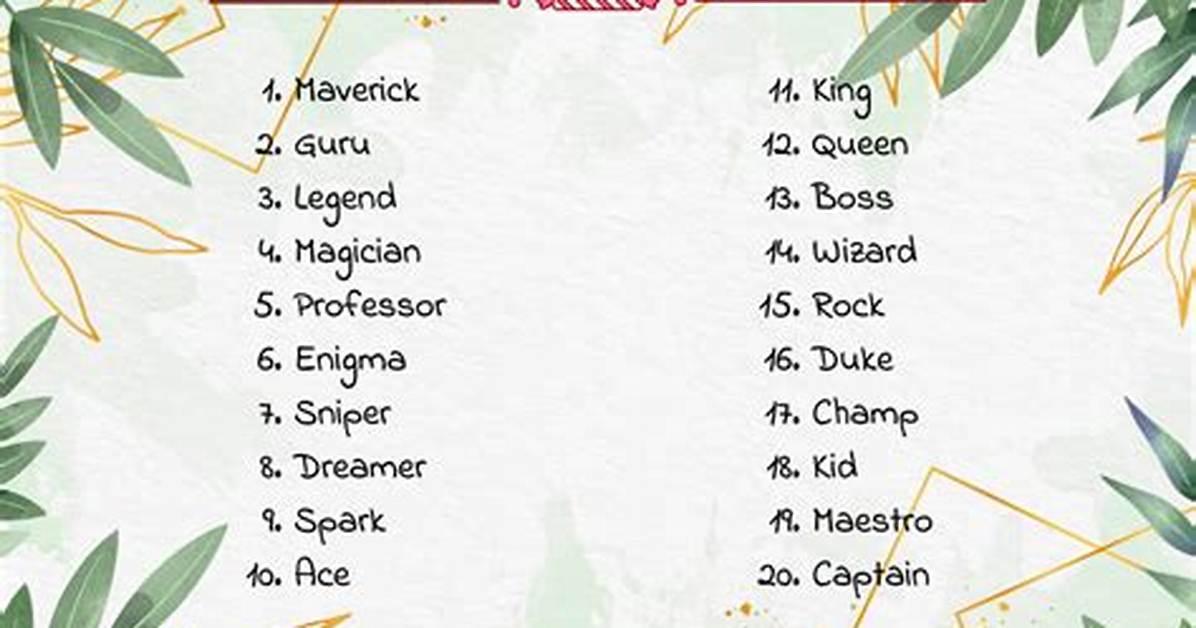 How Can I Choose My Nickname?